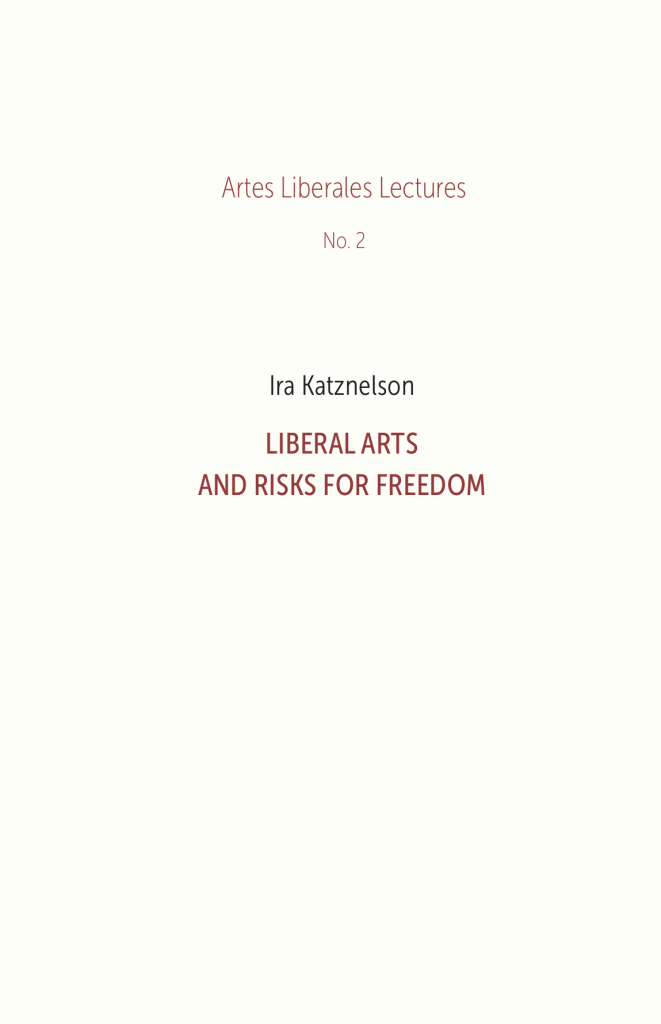 Book Cover: Liberal Arts and Risks for Freedom